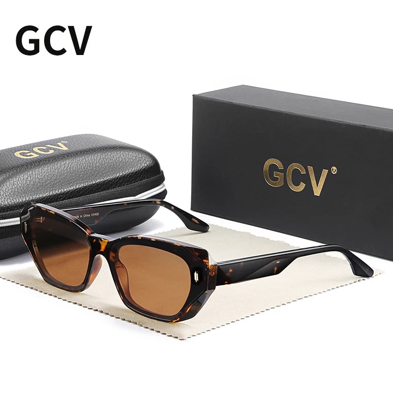 Cat Eye Acetate Polarized UV400 Fashion Sunglasses for Women Luxury Party Eyewear