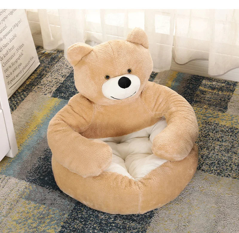 Washable Plush Pet Kennel Bed Sofa for Dogs and Cats