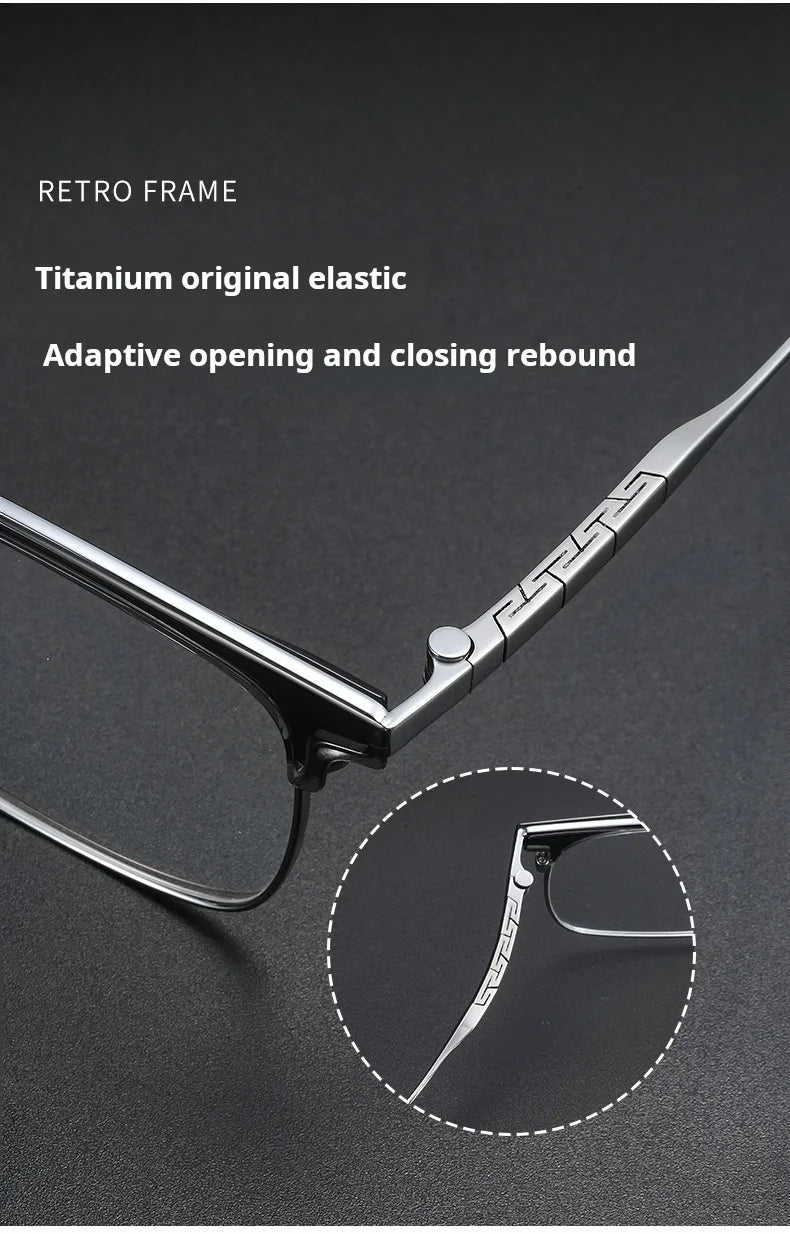 Business Titanium Progressive Multifocal Anti Reflection Prescription Glasses