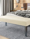 Velvet Long Bench Cover Stretch Soft Piano Stool Covers Rectangle Elastic Chair Cover All-inclusive for Dining Room Bedroom