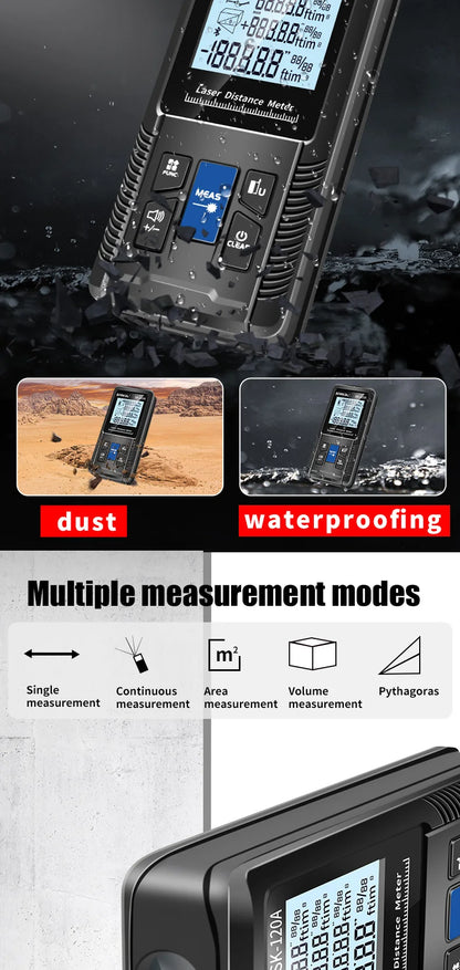 Laser Distance Meter 40m 50m 70m 100m 120m Rangefinder Digital Range Finder Trena Roulette Ruler Distance Measuring Tape