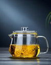 480/650ml Heat-Resistant Teapot With Glass Tea Strainer Infuser Flower Kettle Kung Fu Teawear Set Puer Oolong Pot Teaware