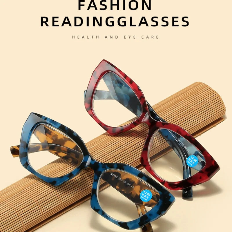 Retro Reading Glasses Butterfly Shaped Anti Blue Light Design Glasses Women Fashion Spring Eyeglasses Legs Reading Glass