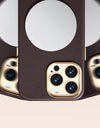 Original Leather for Magsafe Case for iPhone 14 Pro 14Pro Magnetic Cover with Tempered Glass Screen Protector