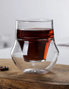 120/250/335ml Double-layer Glass Cup Hanging Ear Espresso Coffee Cup Anti-scalding Milk Brandy Wine Teacup Clear Mug Set