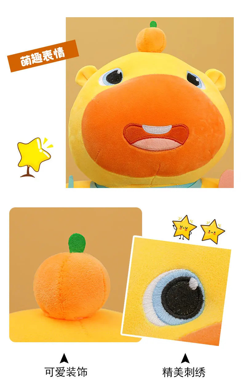 Capybara Lulu Plush Toy With Fork Spoon Soft Stuffed Animal