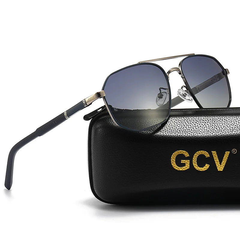 Classic Pilot Square Metal Frame Polarized UV400 Driving Sunglasses for Men Outdoor Eyewear