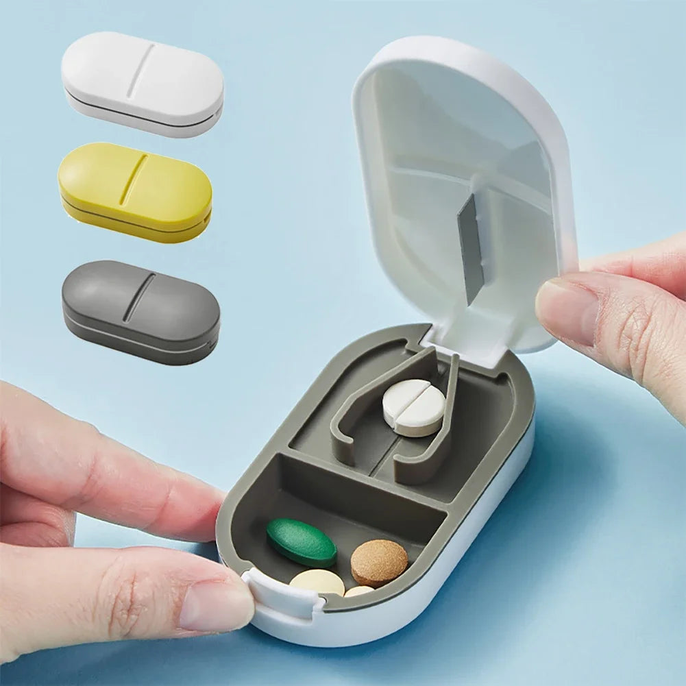 1Pcs Portable Pill Cutter Splitter Divide Medicine Storage Tablet Splitters Cut Slicer Home Pill Cases Dispenser Pill Box