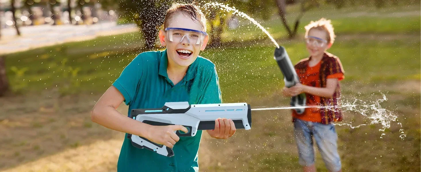 Electric Water Gun with Automatic Water Absorption – Rechargeable Outdoor Beach Battle Water Blaster