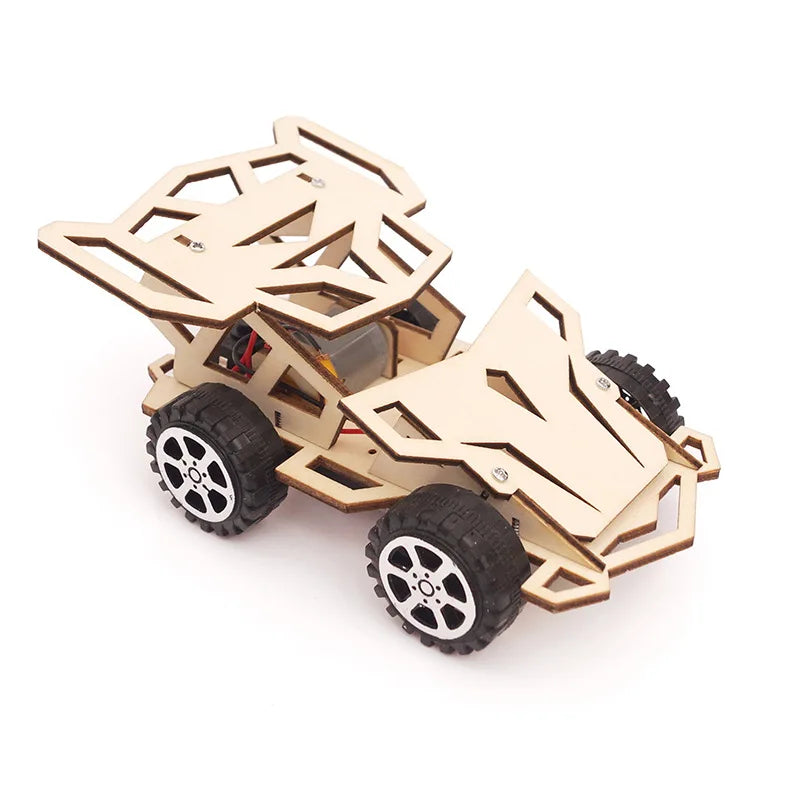 DIY Science Toys Wooden Puzzle Assembled Model Aviation Satellite Fan Solar Energy Science Discovery STEAM Education