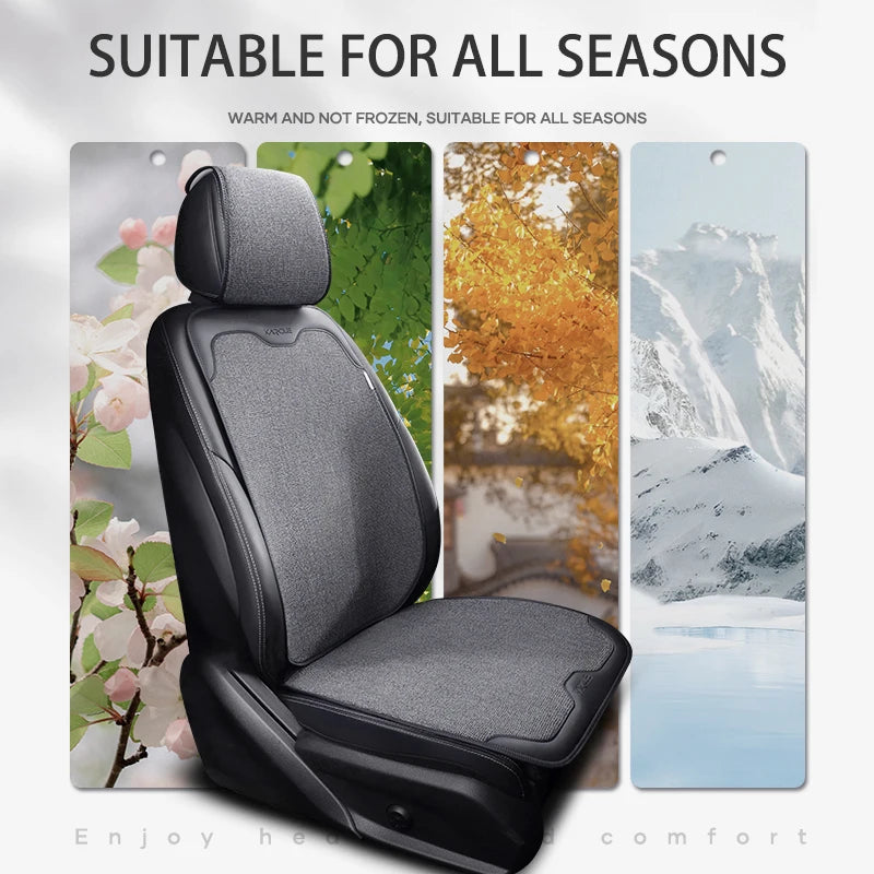 Car Seat Cover Linen Cotton Set Car Seat Cushion Soft Universal Seat Cushion Chair Protector Pads Auto Seats Cover Accessories