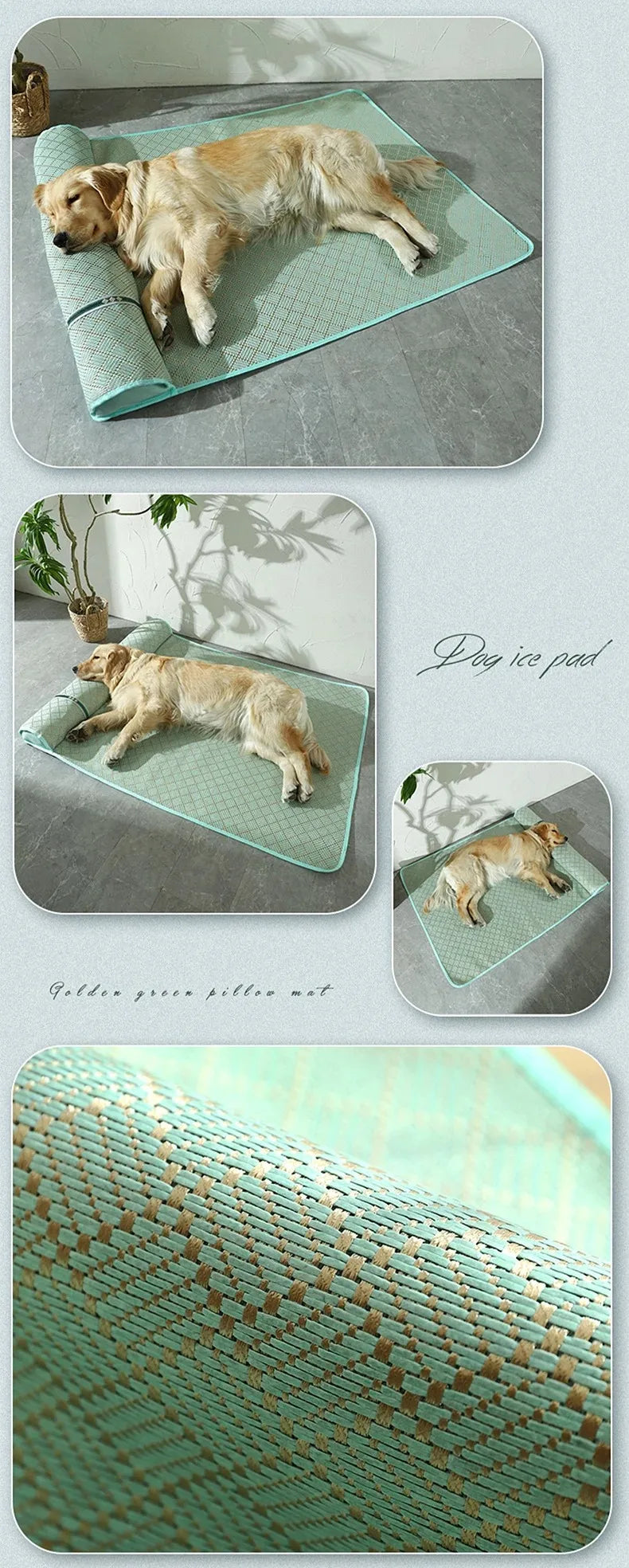 Cooling Dog Bed Mat Washable Pet Cushion Mattress
