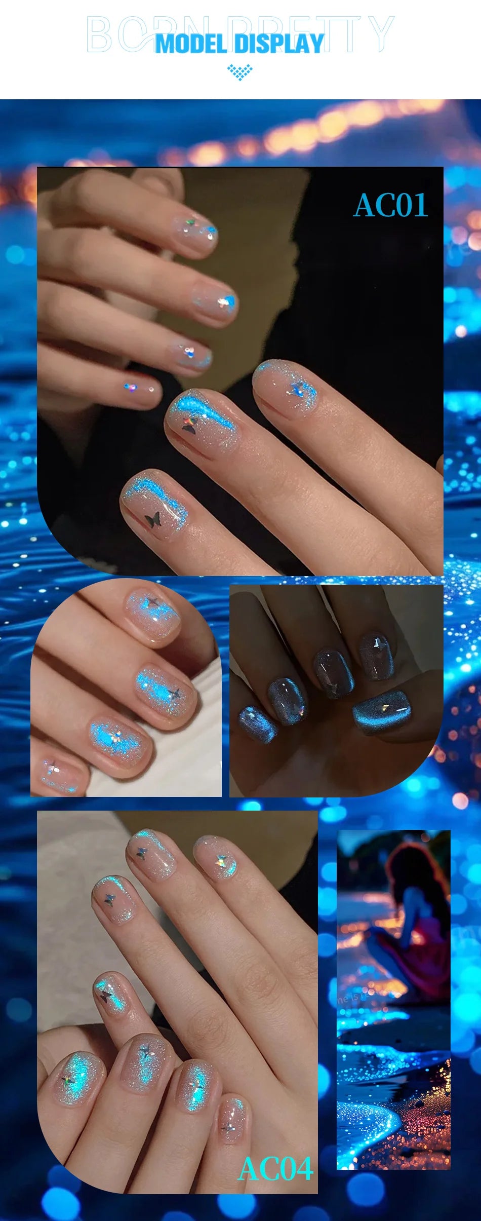 10ml Auroras Cat  Gel Tears of Angels Crystal Shining Like A Fairy Tale Soak Off UV Gel Nail Art Varnish