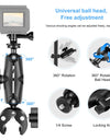Motorcycle O-Clip Quick Release Clamp / Crab Clamp Handlebar Fixed Mount Holder for GoPro and Other Action Cameras