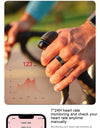 R02 Smart Ring Military Grade Titanium Steel Shell Health Monitoring IP68 & 5ATM Waterproof Multi-sport Modes