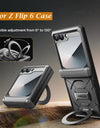 For Z Flip 7 FE/Z Flip 6 Cases Built-in  Ring Stand with Magsafe Full Coverage Hinge Protection Screen Protector Cover