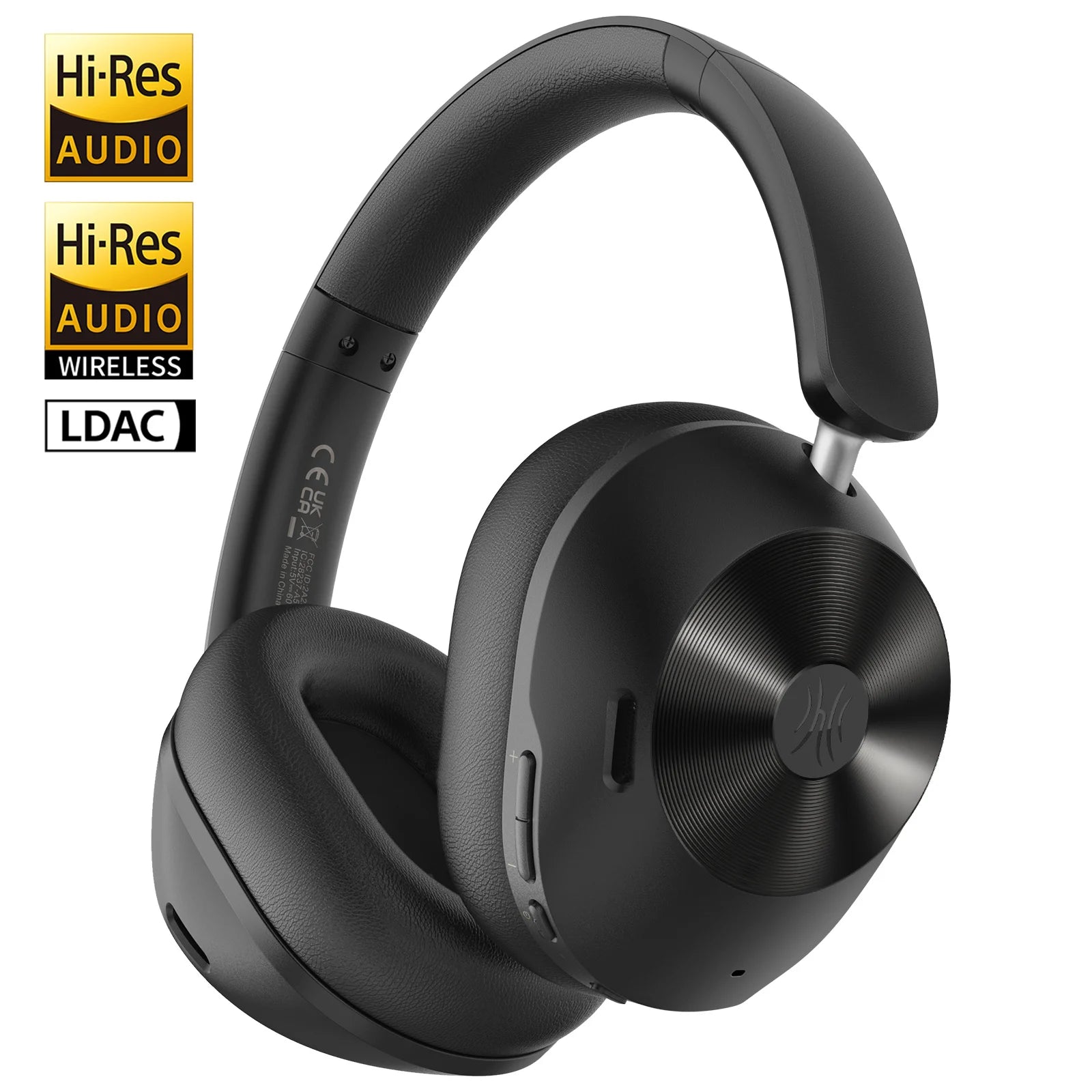 A5 Bluetooth 5.4 Headphones 43dB Hybrid Active Noise Cancelling Over Ear Wireless Headset Hi-Res LDAC Audio With ENC Mic