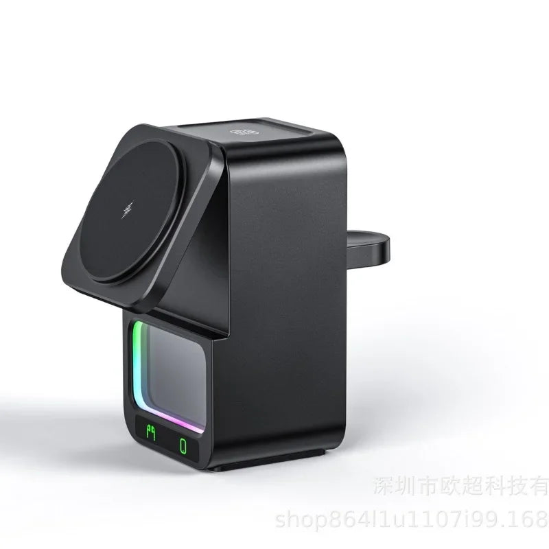 Bluetooth speaker charger with five in one speaker and wireless fast charging suitable for Apple Aeries phones/headphones/watche