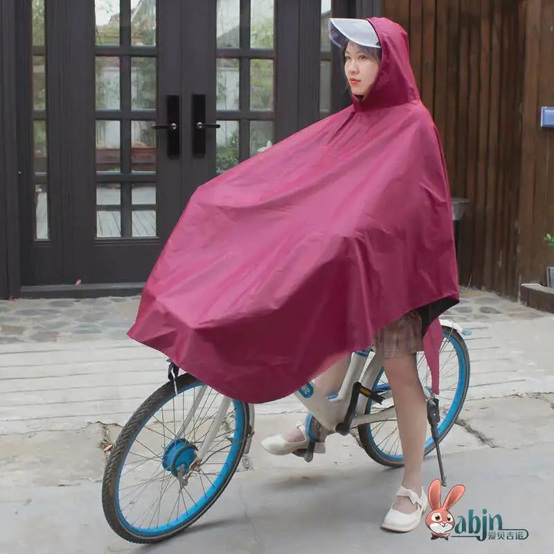 Full Body Waterproof PVC Rain Poncho for Motorcycle and Bicycle Riding