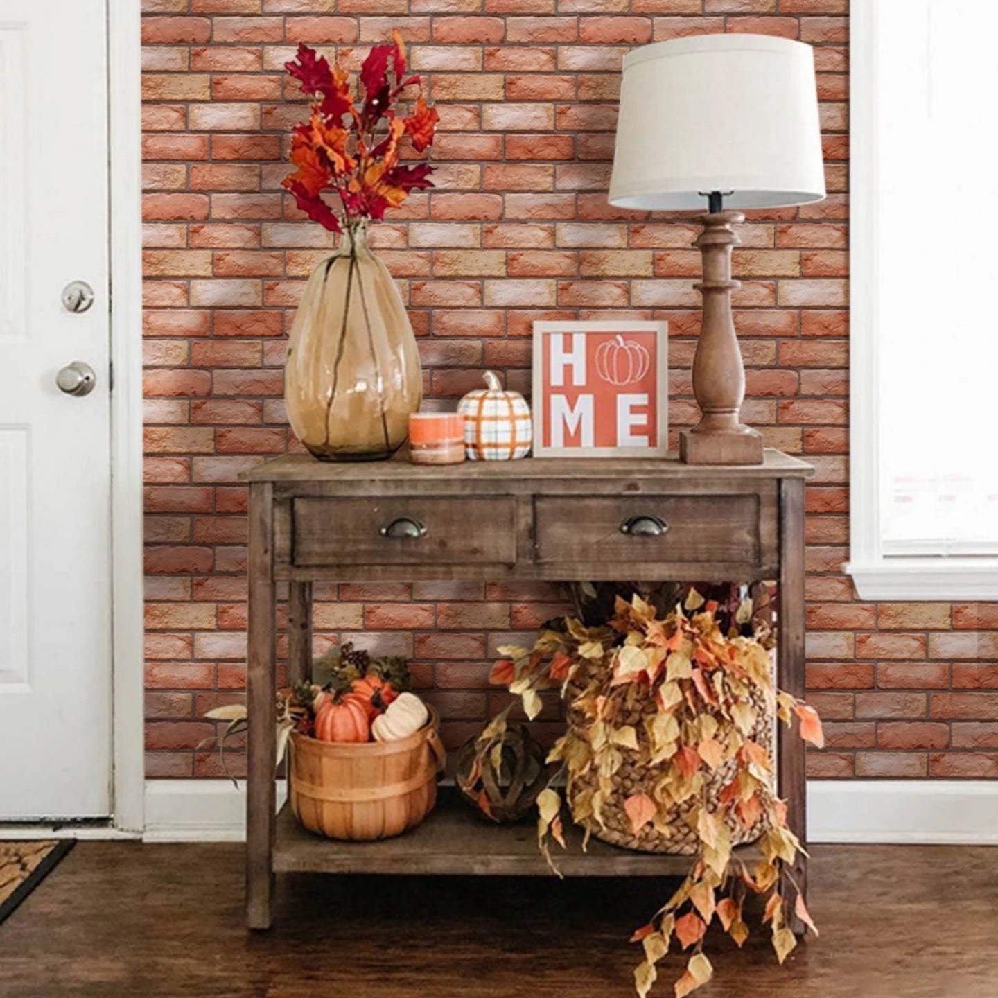 10pcs 3D Wall Sticker Self-adhesive Faux Brick Wall Panel Peel and Stick Kitchen Tile Backsplash Bathroom Wall Tile Sticker