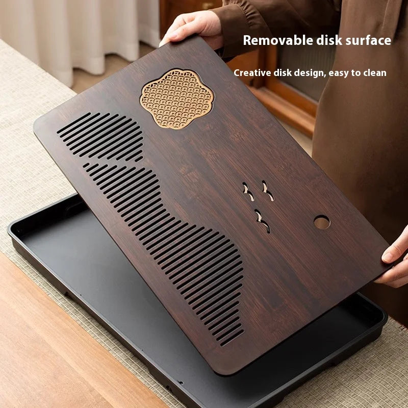 Tea Tray Tea Set Tea Tray Tea Sea Dry Brewing Platform Tray Bamboo Tray Tea Ceremony  Small Water Storage Tea Platform