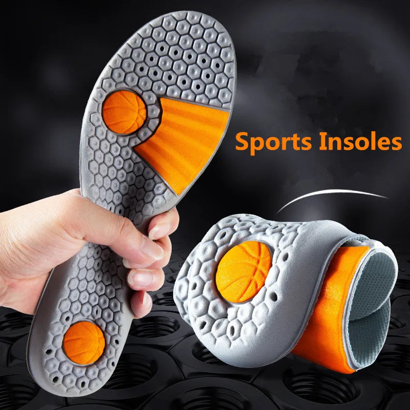 1Pair Sport Shoes Insoles Men Comfort Running Baskets Insole for Feet Shock Absorption Thick Shoe Sole Non Slip Shoe Pads