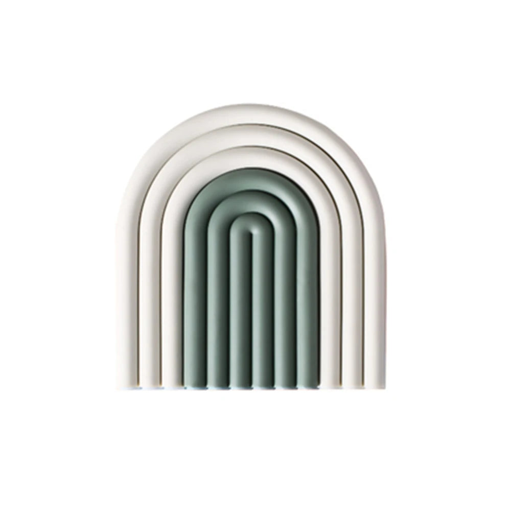 Non-Slip Rainbow Shape Tableware Insulation Mat Silicone Heat insulation Pad Tableware Placement Stackable Coffee Cup Coasters