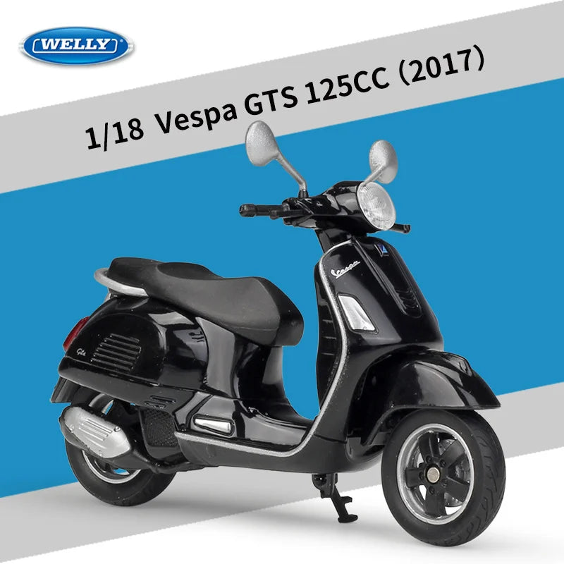 Diecast Vespa Classic Scooter Model 1 to 18 Scale