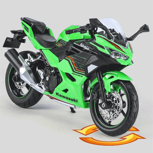 Diecast Kawasaki Ninja 400 Racing Motorcycle Model 1 to 12 Scale
