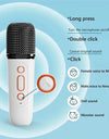 Y1 Wireless Dual Microphones Karaoke Machine KTV DSP System Bluetooth 5.3 PA Speaker HIFI Stereo Surround RGB Colorful LED Light