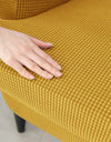 Polar Fleece Stretch Wing Chair Cover Elastic Single Wingback Chairs Covers with Seat Cushion Cover Relax Armchair Slipcovers