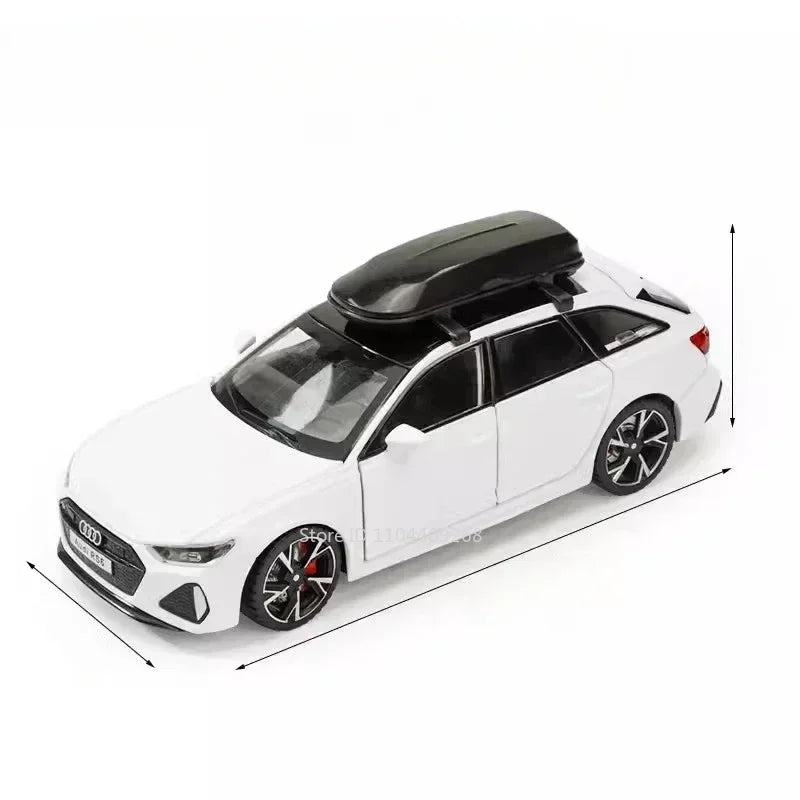 1:32 Scale RS7 RS6 Sports Car Toy Model Light Sound Pull Back Diecast Metal Miniature Vehicles Models Desktop Ornaments
