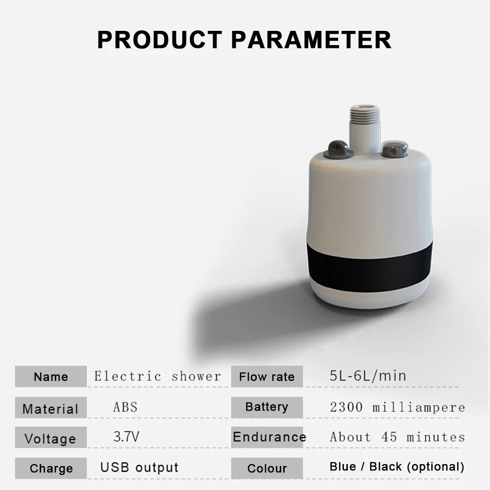 Rechargeable Handheld Electric Camping Shower Set