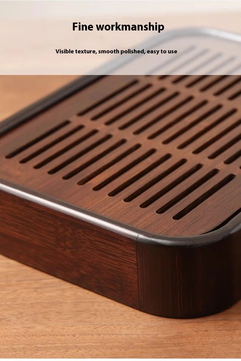 Tea Tray Household Small Dry Brewing And Draining Tea Set Office Tea Table Bamboo Tray Drainage Tea Tray Storage Tray