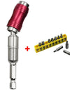 1/4"Hex Magnetic Pivoting Drill Bit Quick Change Drive Guide Drill Pivoting Bit Holder for Tight Spaces Magnetic Bit Tip Holder