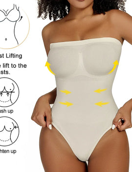 Womens Bodysuit Tummy Control Shapewear Thong Seamless Slimming Compression Body Shaper Waist Trainer Butt Lifter Corset