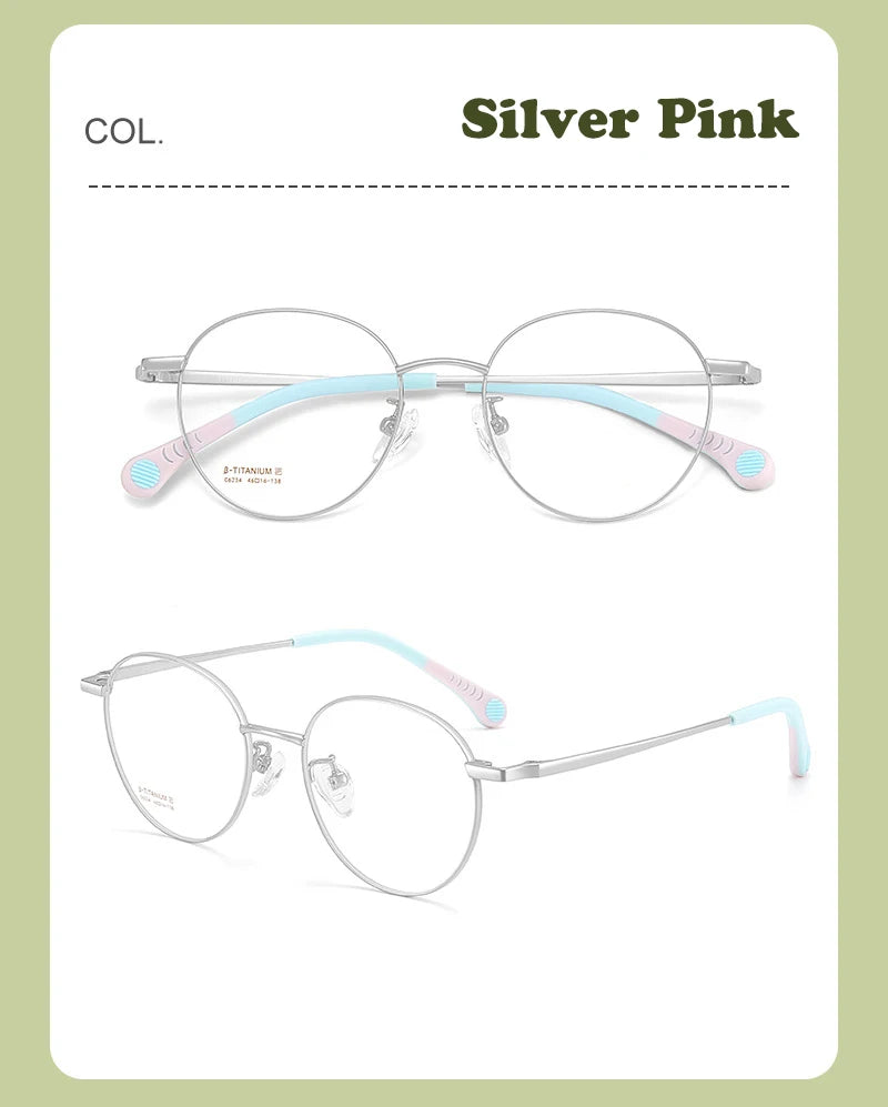 Oval Beta Titanium Eyeglasses Frame