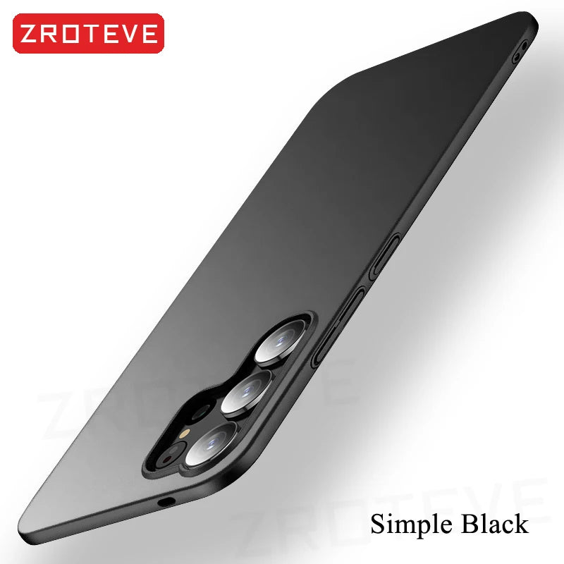 Zroteve Slim Matte Hard PC Case for Samsung Galaxy S26 Ultra / S25 Edge / S24 / S23 – Lightweight Protective Cover