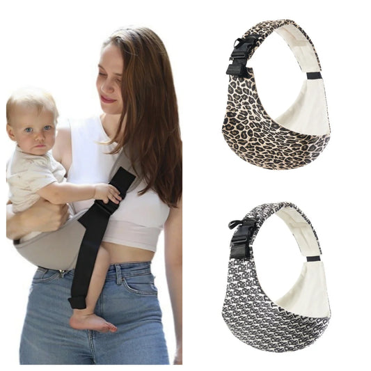 Going Out Carrier Simple Leopard Pattern Portable Front Hug Type Back Out of the Artifact Waist Stool