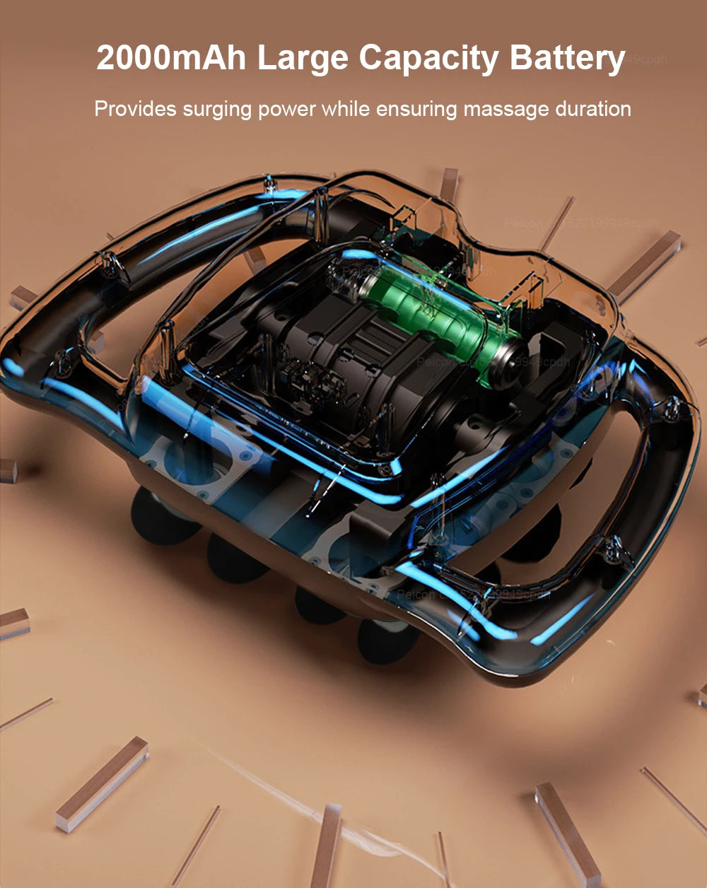 Fascia  16-Head Muscle Massage  Professional Body Leg Back Shoulder Waist Fascia  High Frequency Vibration Massager