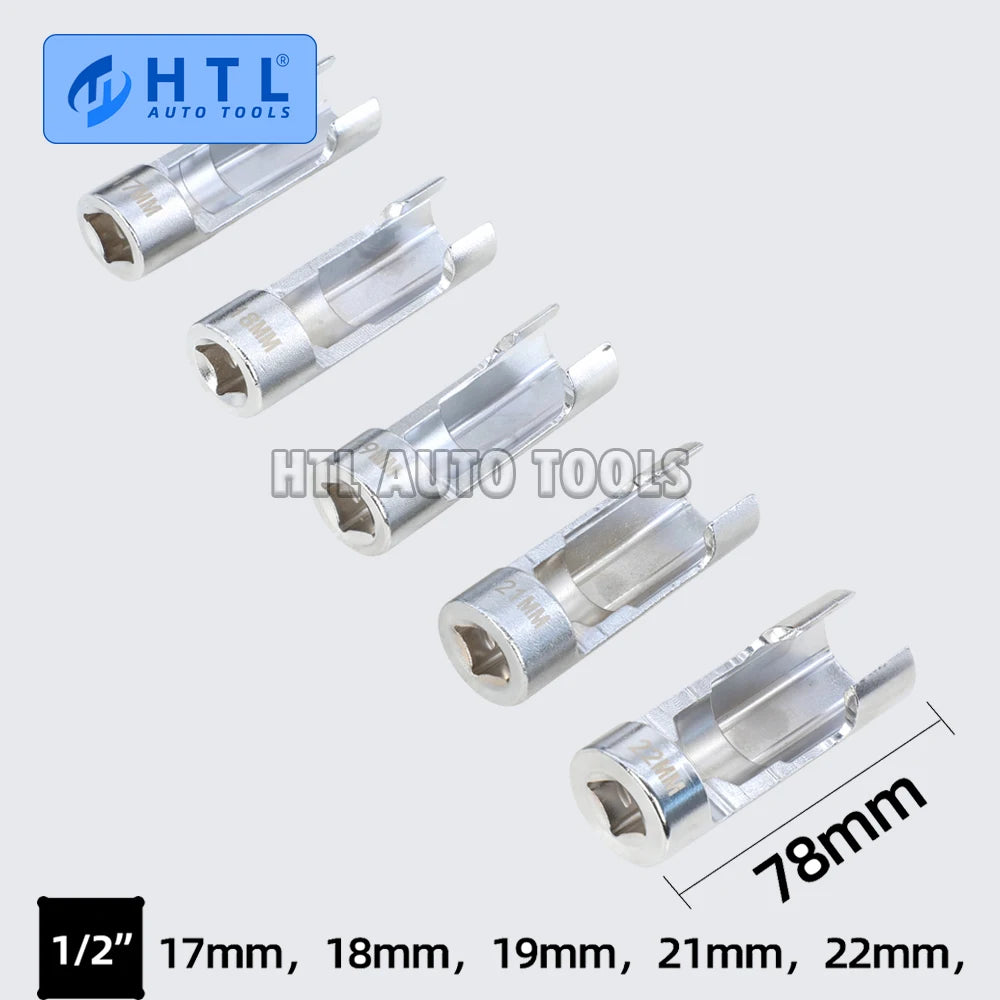 14Pcs/set 8mm To 22mm 3/8" 1/2" Fuel Line Socket Wrench Union Nut Socket Open Oil Pipe Removal Sleeve Car Repairing Tools