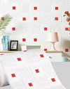 70cm*1m Ceiling Wallpaper 3D Brick Waterproof Wall Stickers Foam Self-Adchive Bedroom TV Background Wall Decoration