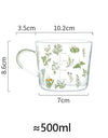 500ml Creative Glass Scale Handgrip Mug Breakfast Milk Coffee Couple Mug Home Tumbler Water Drinkware Fruit Juice Cups