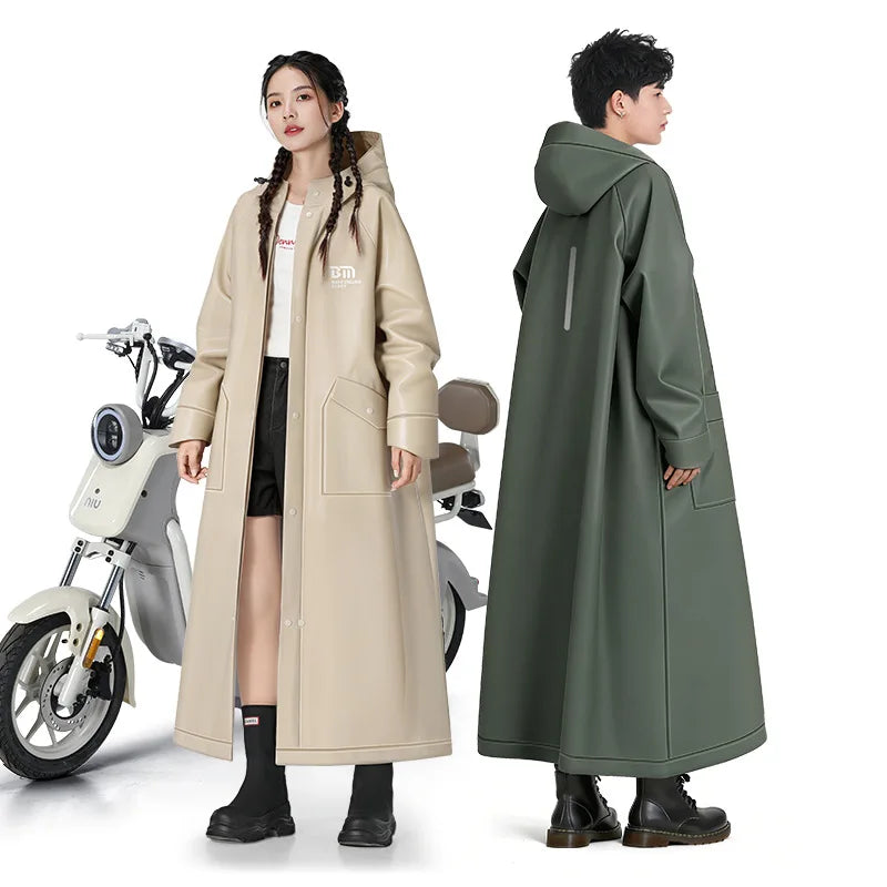 Full Body Waterproof Rain Poncho for Motorcycle and Outdoor Activities