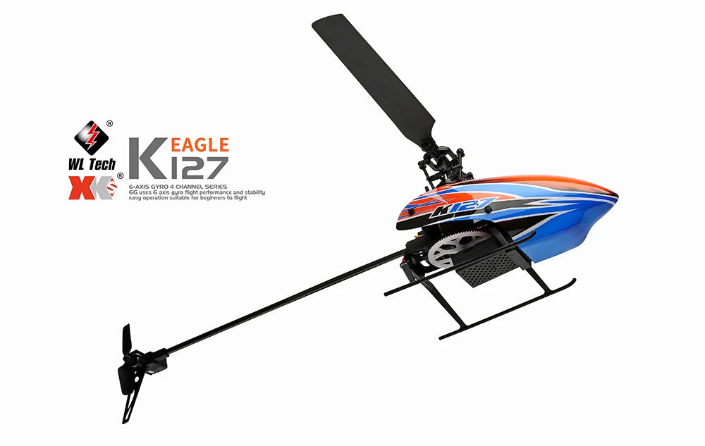 WLtoys XKS RC Helicopters K127 6-Aixs Gyroscope 2.4G 4CH Single Blade Propellor Gyro Mini RC Helicotper for Gift RC Toy V911