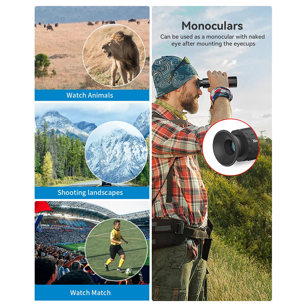 18X Mobile Phone Telephoto Monocular Lens with Tripod
