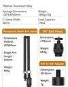 Microphone Boom Arm Stand for Microphone Compact Camera Phone Clamp Max Load 1.5KG with 1/4'' 3/8'' 5/8'' Screw