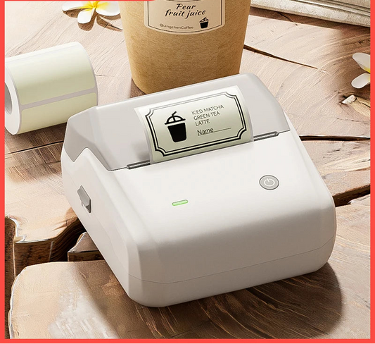 B31 Thermal Label Printer, Bluetooth Wireless Barcode Sticker Maker 20–77mm, Portable Inkless Label Printer for Business
