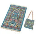 Prayer Rug Islamic Portable Muslim Prayer Rug Set with Elegant Bags Soft Carpet for Ramadan Islamic Muslim Great Gift for Family