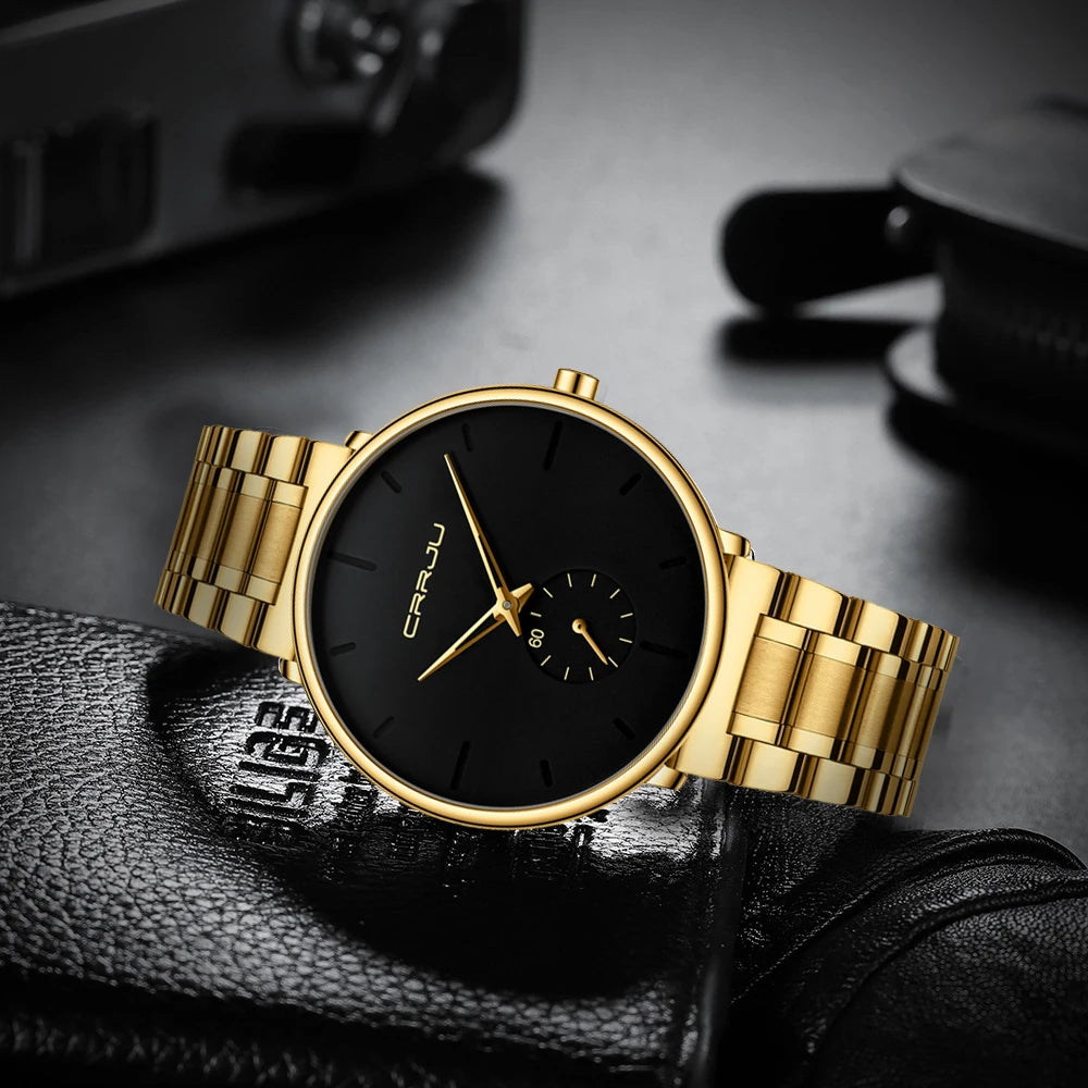 Watches Stainless Steel Men's Wrist Watch Casual Luxury Waterproof Sport Watch for Men Quartz Watch Relogio Masculino